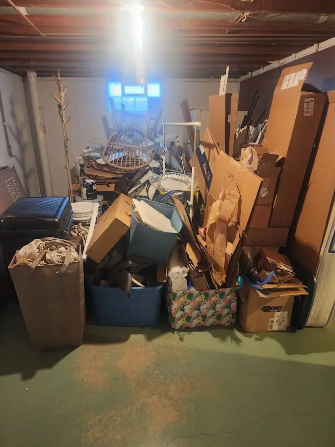 Roll-off dumpster container at job site for Yard Waste Dumpster Rental in Cinnaminson